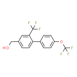 ChemSpider 2D Image | [4'-(Trifluoromethoxy)-2-(trifluoromethyl)-4-biphenylyl]methanol | C15H10F6O2