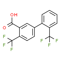 ChemSpider 2D Image | 2',4-Bis(trifluoromethyl)-3-biphenylcarboxylic acid | C15H8F6O2