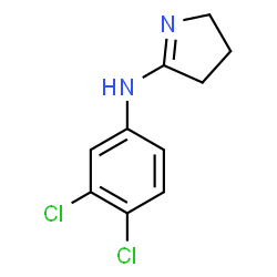 ChemSpider 2D Image | N-(3,4-Dichlorophenyl)-3,4-dihydro-2H-pyrrol-5-amine | C10H10Cl2N2