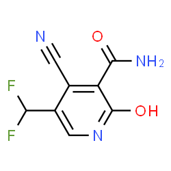 ChemSpider 2D Image | 4-Cyano-5-(difluoromethyl)-2-hydroxynicotinamide | C8H5F2N3O2
