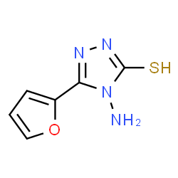 ChemSpider 2D Image | 4-amino-3-(2-furyl)-5-mercapto-1,2,4-triazole | C6H6N4OS
