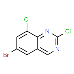 ChemSpider 2D Image | 6-Bromo-2,8-dichloroquinazoline | C8H3BrCl2N2