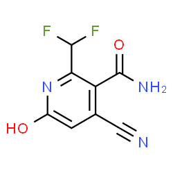 ChemSpider 2D Image | 4-Cyano-2-(difluoromethyl)-6-hydroxynicotinamide | C8H5F2N3O2