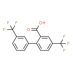 ChemSpider 2D Image | 3',4-Bis(trifluoromethyl)-2-biphenylcarboxylic acid | C15H8F6O2