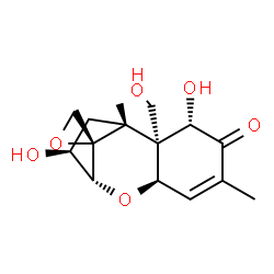 ChemSpider 2D Image | (3beta,7alpha)-3,7,15-Trihydroxy-12,13-epoxytrichothec-9-en-8-one | C15H20O6