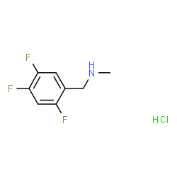 ChemSpider 2D Image | N-Methyl-1-(2,4,5-trifluorophenyl)methanamine hydrochloride (1:1) | C8H9ClF3N