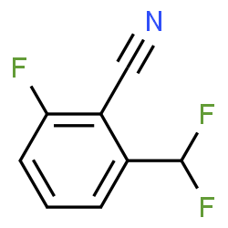 ChemSpider 2D Image | 2-(Difluoromethyl)-6-fluorobenzonitrile | C8H4F3N