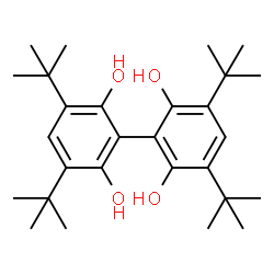 ChemSpider 2D Image | 3,3',5,5'-Tetrakis(2-methyl-2-propanyl)-2,2',6,6'-biphenyltetrol | C28H42O4