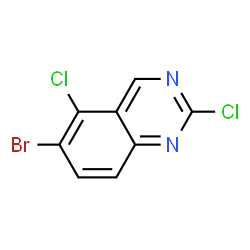 ChemSpider 2D Image | 6-Bromo-2,5-dichloroquinazoline | C8H3BrCl2N2