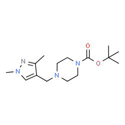 ChemSpider 2D Image | 2-Methyl-2-propanyl 4-[(1,3-dimethyl-1H-pyrazol-4-yl)methyl]-1-piperazinecarboxylate | C15H26N4O2