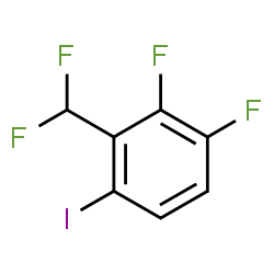 ChemSpider 2D Image | 2-(Difluoromethyl)-3,4-difluoro-1-iodobenzene | C7H3F4I