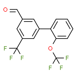 ChemSpider 2D Image | 2'-(Trifluoromethoxy)-5-(trifluoromethyl)-3-biphenylcarbaldehyde | C15H8F6O2