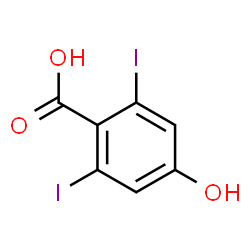 ChemSpider 2D Image | 4-Hydroxy-2,6-diiodobenzoic acid | C7H4I2O3