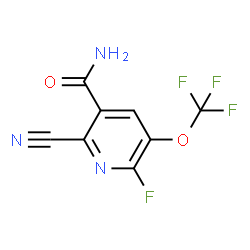 ChemSpider 2D Image | 2-Cyano-6-fluoro-5-(trifluoromethoxy)nicotinamide | C8H3F4N3O2