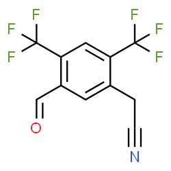 ChemSpider 2D Image | [5-Formyl-2,4-bis(trifluoromethyl)phenyl]acetonitrile | C11H5F6NO