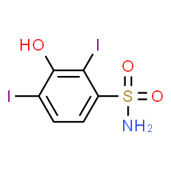ChemSpider 2D Image | 3-Hydroxy-2,4-diiodobenzenesulfonamide | C6H5I2NO3S
