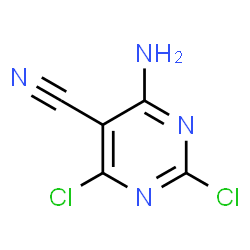 ChemSpider 2D Image | 4-Amino-2,6-dichloro-5-pyrimidinecarbonitrile | C5H2Cl2N4