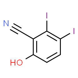 ChemSpider 2D Image | 6-Hydroxy-2,3-diiodobenzonitrile | C7H3I2NO