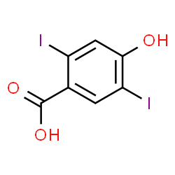 ChemSpider 2D Image | 4-Hydroxy-2,5-diiodobenzoic acid | C7H4I2O3