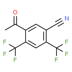 ChemSpider 2D Image | 5-Acetyl-2,4-bis(trifluoromethyl)benzonitrile | C11H5F6NO