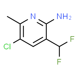 ChemSpider 2D Image | 5-Chloro-3-(difluoromethyl)-6-methyl-2-pyridinamine | C7H7ClF2N2