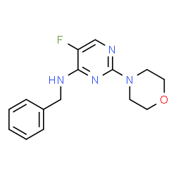 ChemSpider 2D Image | N-Benzyl-5-fluoro-2-(4-morpholinyl)-4-pyrimidinamine | C15H17FN4O
