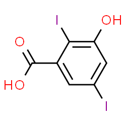 ChemSpider 2D Image | 3-Hydroxy-2,5-diiodobenzoic acid | C7H4I2O3