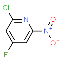 ChemSpider 2D Image | 2-Chloro-4-fluoro-6-nitropyridine | C5H2ClFN2O2