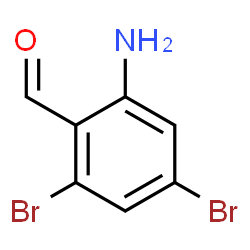 ChemSpider 2D Image | 2-Amino-4,6-dibromobenzaldehyde | C7H5Br2NO