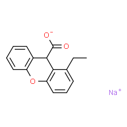 ChemSpider 2D Image | Sodium 1-ethyl-9H-xanthene-9-carboxylate | C16H13NaO3