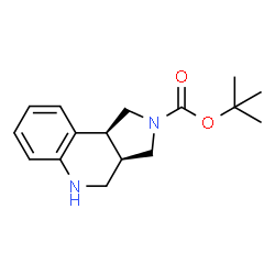 ChemSpider 2D Image | cis-tert-Butyl 3,3a,4,5-tetrahydro-1H-pyrrolo[3,4-c]quinoline-2(9bH)-carboxylate | C16H22N2O2