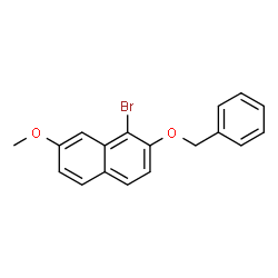 ChemSpider 2D Image | 2-(Benzyloxy)-1-bromo-7-methoxynaphthalene | C18H15BrO2