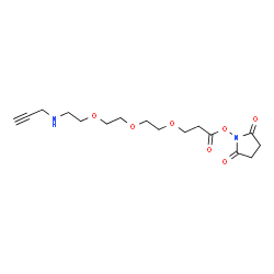 ChemSpider 2D Image | 2,5-Dioxo-1-pyrrolidinyl 4,7,10-trioxa-13-azahexadec-15-ynoate | C16H24N2O7