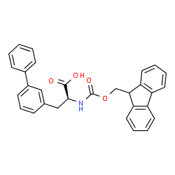 ChemSpider 2D Image | (2S)-3-(3-Biphenylyl)-2-{[(9H-fluoren-9-ylmethoxy)carbonyl]amino}propanoic acid (non-preferred name) | C30H25NO4