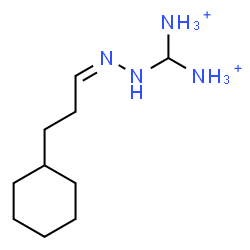 ChemSpider 2D Image | [(2Z)-2-(3-Cyclohexylpropylidene)hydrazino]methanediaminium | C10H24N4