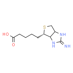 ChemSpider 2D Image | 5-[(4S)-2-Iminohexahydro-1H-thieno[3,4-d]imidazol-4-yl]pentanoic acid | C10H17N3O2S