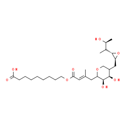 ChemSpider 2D Image | 9-({(2E)-4-[(3R,4R)-3,4-Dihydroxy-5-({(2S,3S)-3-[(2S,3S)-3-hydroxy-2-butanyl]-2-oxiranyl}methyl)tetrahydro-2H-pyran-2-yl]-3-methyl-2-butenoyl}oxy)nonanoic acid (non-preferred name) | C26H44O9