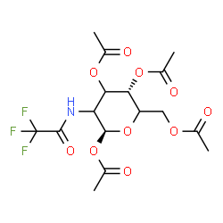 ChemSpider 2D Image | 1,3,4,6-Tetra-O-acetyl-2-deoxy-2-[(trifluoroacetyl)amino]-beta-D-glycero-hexopyranose | C16H20F3NO10