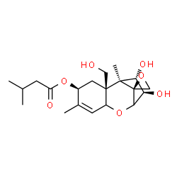 ChemSpider 2D Image | (3alpha,4beta,8alpha,11xi)-3,4,15-Trihydroxy-12,13-epoxytrichothec-9-en-8-yl 3-methylbutanoate | C20H30O7
