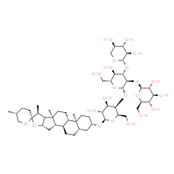 ChemSpider 2D Image | (3beta,5alpha,17xi,25R)-Spirostan-3-yl beta-D-glucopyranosyl-(1->2)-[beta-D-xylopyranosyl-(1->3)]-beta-D-glucopyranosyl-(1->4)-beta-D-galactopyranoside | C50H82O22