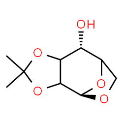 ChemSpider 2D Image | (1R,7R)-4,4-Dimethyl-3,5,10,11-tetraoxatricyclo[6.2.1.0~2,6~]undecan-7-ol (non-preferred name) | C9H14O5