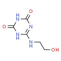 ChemSpider 2D Image | 6-[(2-Hydroxyethyl)amino]-1,3,5-triazine-2,4(1H,3H)-dione | C5H8N4O3