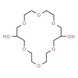ChemSpider 2D Image | 1,4,7,11,14,17-Hexaoxacycloicosane-9,19-diol | C14H28O8