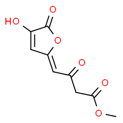 ChemSpider 2D Image | Methyl (4Z)-4-(4-hydroxy-5-oxo-2(5H)-furanylidene)-3-oxobutanoate | C9H8O6