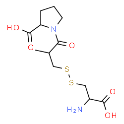 ChemSpider 2D Image | 1-{3-[(2-Amino-2-carboxyethyl)disulfanyl]-2-methylpropanoyl}proline | C12H20N2O5S2