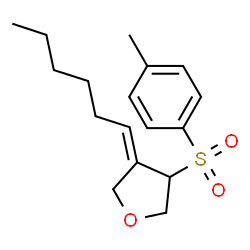 ChemSpider 2D Image | (3E)-3-Hexylidene-4-[(4-methylphenyl)sulfonyl]tetrahydrofuran | C17H24O3S