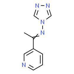 ChemSpider 2D Image | 1-(3-Pyridinyl)-N-(4H-1,2,4-triazol-4-yl)ethanimine | C9H9N5