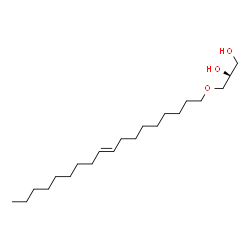 ChemSpider 2D Image | (2S)-3-[(9E)-9-Octadecen-1-yloxy]-1,2-propanediol | C21H42O3