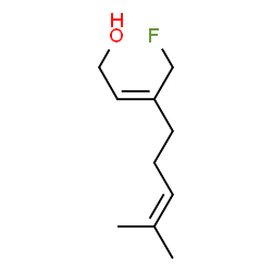 ChemSpider 2D Image | (2Z)-3-(Fluoromethyl)-7-methyl-2,6-octadien-1-ol | C10H17FO