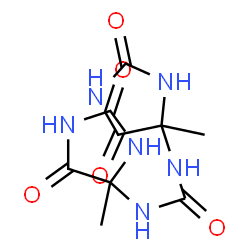 ChemSpider 2D Image | 1,3-Bis(4-methyl-2,5-dioxo-4-imidazolidinyl)urea | C9H12N6O5